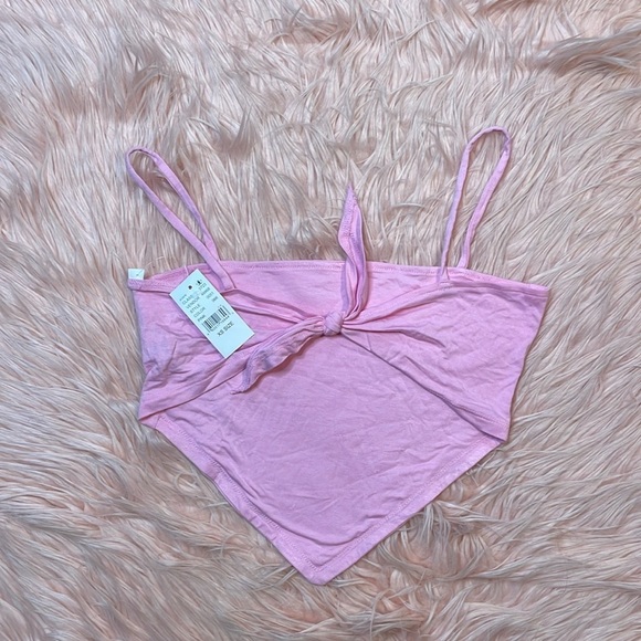 NWT PacSun Pink Knot Back Bandana Fitted Cropped Tank Size XS - Picture 3 of 5